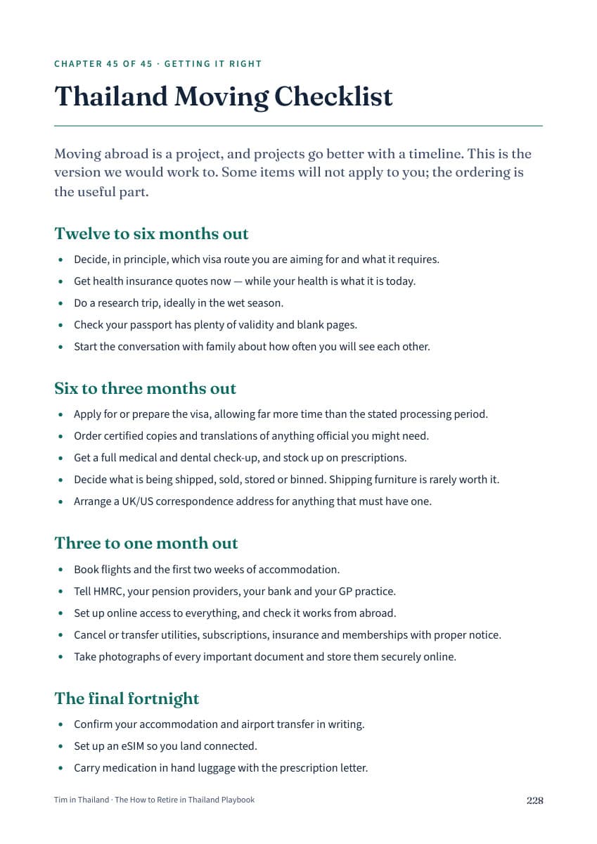 Sample page: Checklists made to be printed